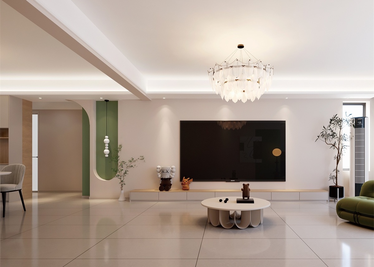 中海河山郡 | 133㎡輕法式浪漫，『奶油白+薄荷綠』美的剛剛好！