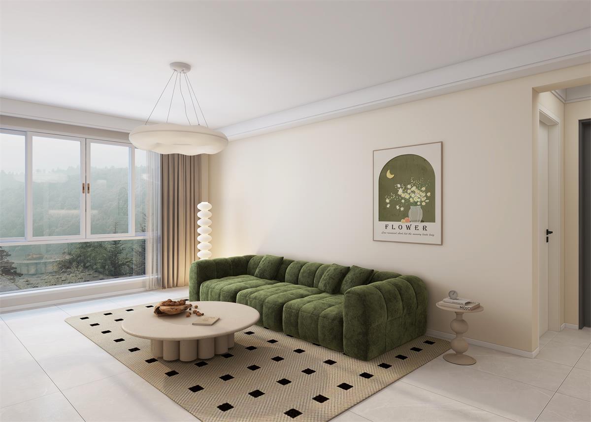 泰雲(yún)庭116㎡ | 奶油白+橄欖綠打造的輕法式小家，清新又自然！